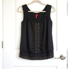 5/48 Black Sleeveless Embellished Women’s Top - Size M